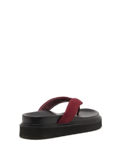 Discount Therapy Shoes Vacay Thong Sandal Lycra Bordeaux