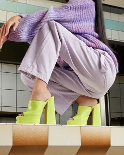 Fashion Therapy Shoes Villain Platform Heel Citrus GreenYellow